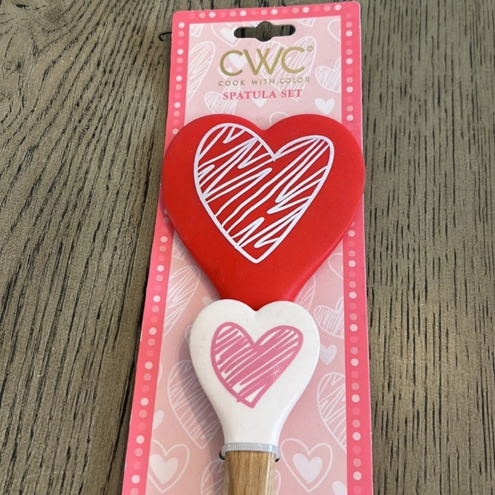 Cook With Color Heart Spatula Set - Picture 2 of 2